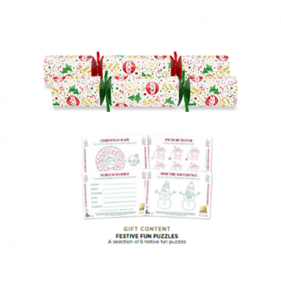 9" Festive Joy White Mixed Box Cracker